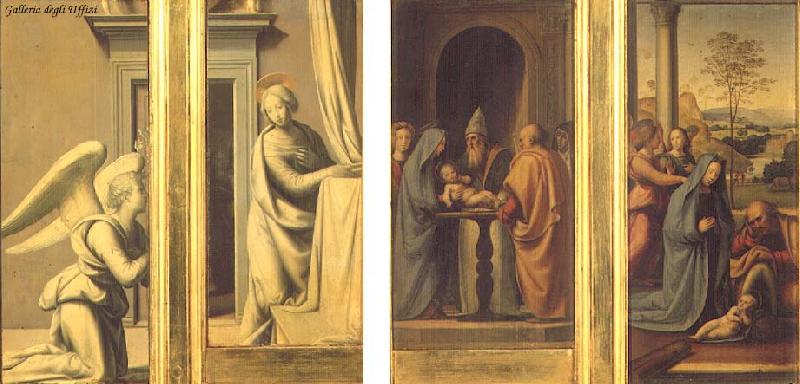 BARTOLOMEO, Fra The Annunciation (front), Circumcision and Nativity (back)